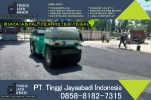 Biaya aspal per meter tegal