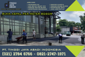 Biaya aspal per meter Bogor