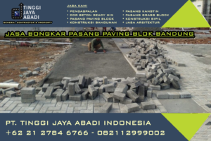 Jasa bongkar pasang paving blok Bandung