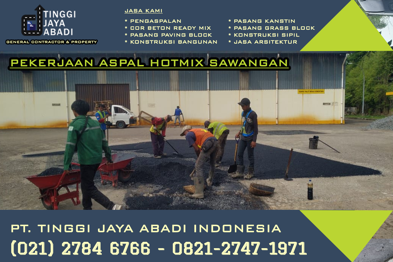 Pekerjaan Aspal Hotmix Sawangan